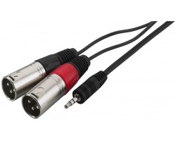 Monacor MCA-129P Audio-Adapterkabel MiniJ-2XLRM