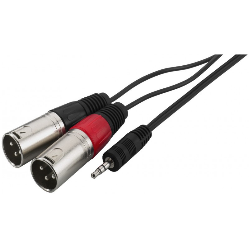 Monacor MCA-129P Audio-Adapterkabel MiniJ-2XLRM